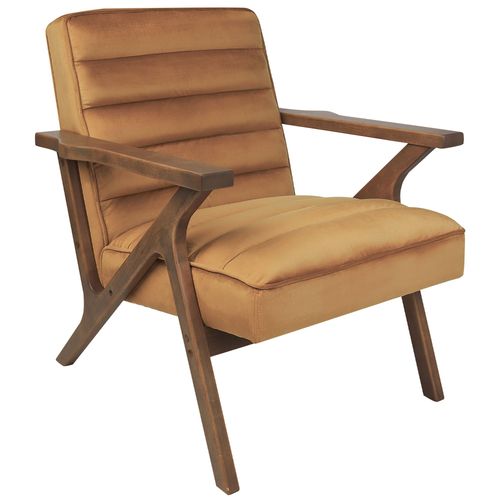 Fauteuil Kisa Velours Marron