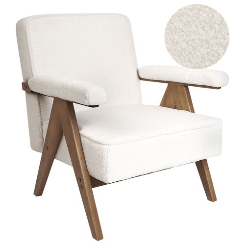 Fauteuil Evje Bouclé Blanc Cassé