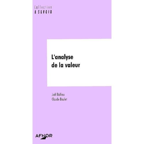 L'analyse De La Valeur