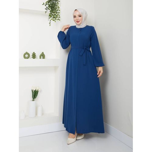 Abaya Hijab Ceinturée Àlataille - Bleu , Abaya, Robe, Musulmane, Vêtements Islamique, Abaya, Robes, Hijab, Hijabi, Tunique, Ensemble , Musulman , Abaya Musulmane, Abaya Musulmans