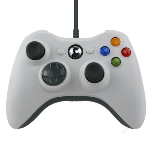 Blanc Câblé Manette De Jeu Bluetooth Filaire Ou Sans Fil Versez Xbox 360, Joystick Pour Xbox 360, Contrôleur De Jeux Windows 7/8/10 Pc