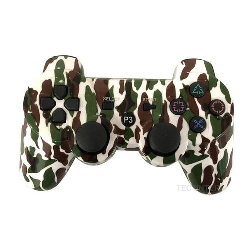 Camo Rouge Manette De Jeu Sans Fil Bluetooth Pour Ps3, Controlleur Usb / Pc, Accessoire Pour Console, Joystick