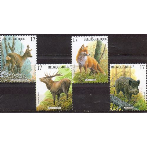 Belgique Timbres Mammifères Des Ardennes