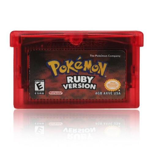 Version Rubis Carte De Jeu Pokemon Série Gba, Pour Nintendo Ndsl Gb Gbc Gbm Sp