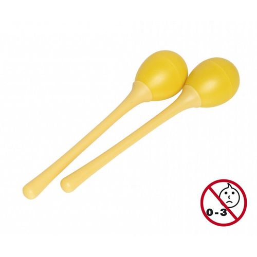 Stagg Egg-Ma L/Yw - Paire De Maracas Oeufs En Plastique À Long Manche