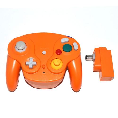 Orange Manette De Jeu Sans Fil 2.4ghz Avec Récepteur, Joystick Pour Gamecube Wii N-G-C