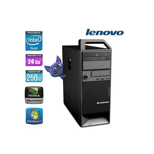 LENOVO THINKSTATION S20 XEON X5647 2.93GhzXeon-93 GHz 24 Go 1 To Go DVD NVIDIA QUADRO 2000 Windows 10 Clavier+souris compatible AZERTY