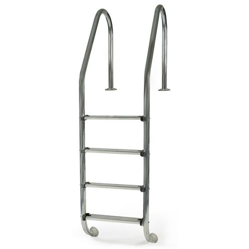 Echelle standard inox pour piscine enterrée, 4 marches 1,50m