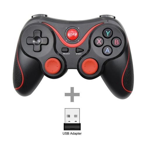 T3 Avec Adaptateur Manette De Jeu Terios Sans Fil 3.0, Pour Ps3, Smartphone Android, Tablette, Pc Avec Support Tv Box + Télécommande, Bluetooth