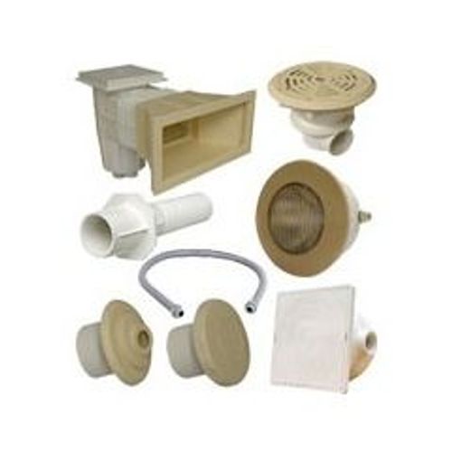 Kit de pièces à sceller couleur sable pour piscines béton de dimension entre 10x5 m et 13x6 m