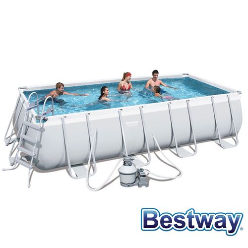 Piscine tubulaire rectangle power steel 6.71 x 3.66 x h.1.32m - filtre à sable