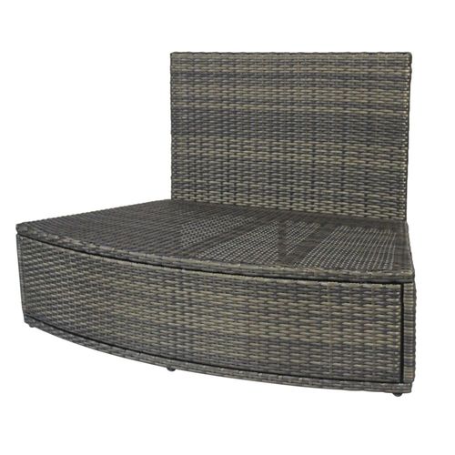 Banc avec dossier + coussins d'assise et dos