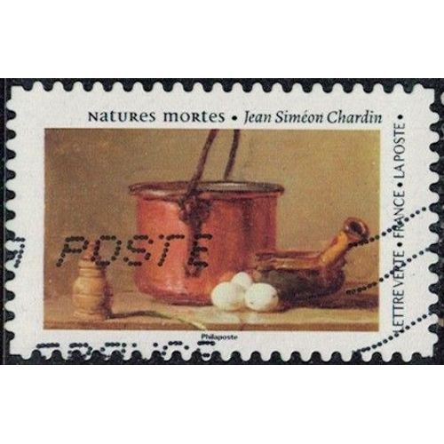 France 2023 Oblitéré Natures Mortes Jean Siméon Chardin Ustensiles De Cuisine Chaudron Poêlon Et Oeufs Y&t Fr 2343 Su