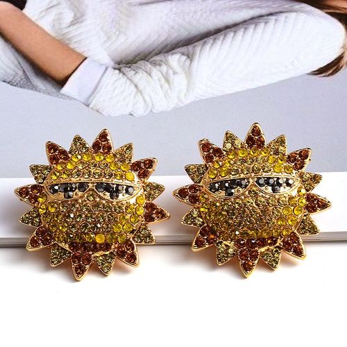 Nouvel Arrivage De Boucles D'oreilles En Cristal Et Métal Doré, Bijoux Ronds De Haute Qualité, Accessoires Pour Femmes, Vente En Gros