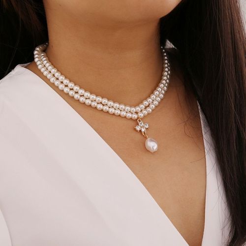 Collier Créatif En Perles De Strass Pour Femmes, Chaîne Clavicule Sauvage, Style Ins, Cadeaux, Offre Spéciale