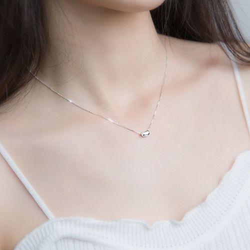 Collier En Argent Pour Femmes, S925, Chaîne Clavicule, Petit Pendentif En Argent Pur Et Frais, Cadeau D'anniversaire