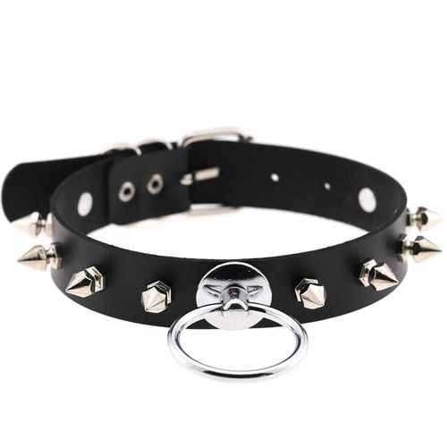 Collier Ras Du Cou Rond Pour Femmes, Harnais, Punk, Cuir, Bijoux Gothiques, 2020