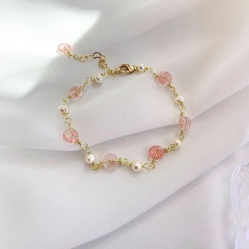 Bracelet En Métal Et Cristal D'imitation De Perle Pour Femmes, Accessoire De Charme De Fête, Créatif Et Populaire