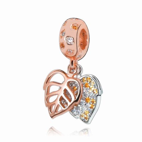 Pendentif De Feuilles En Argent Sterling 925, Or Rose, Perles, Breloques Pandora Originales, Bracelet Pour Femmes, Bricolage De Bijoux, Cadeau, Nouvelle Collection Automne