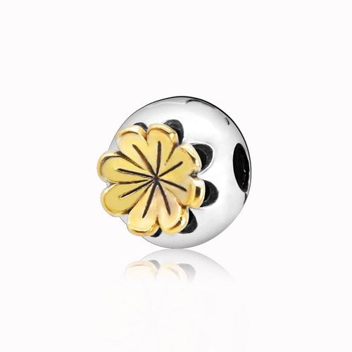 Nouveau Bracelet À Breloques Pandora Original, En Argent Sterling 925, Avec Perles Et Fleurs Dorées, À Faire Soi Même, Cadeau D'anniversaire