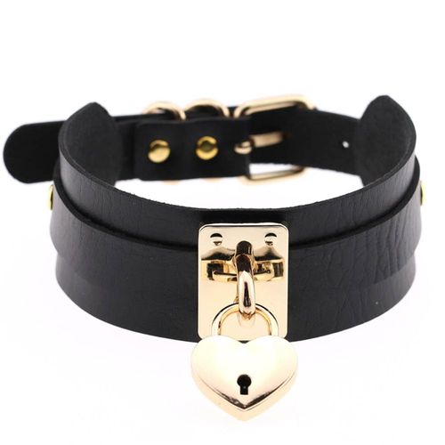 Collier Ras Du Cou En Métal Doré Pour Femmes, Collier En Cuir, Gothique, Harnais Maxi, Noir, Punk, Bijoux, 2019