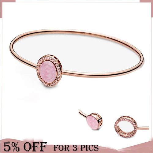 Bracelet Fin Classique En Argent Sterling 2021 Pour Femmes, Chaîne En C¿Ur Rose Ajouré, Bijou Original À La Mode, Cadeau De Saint Valentin, 925