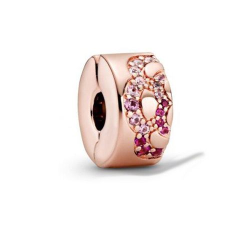 Breloques En Argent Sterling 925 Pour Femmes, Breloques Gravées En Or Rose, Adaptées Aux Bracelets Pandora Originaux, Cadeau De Bijoux À Faire Soi Même