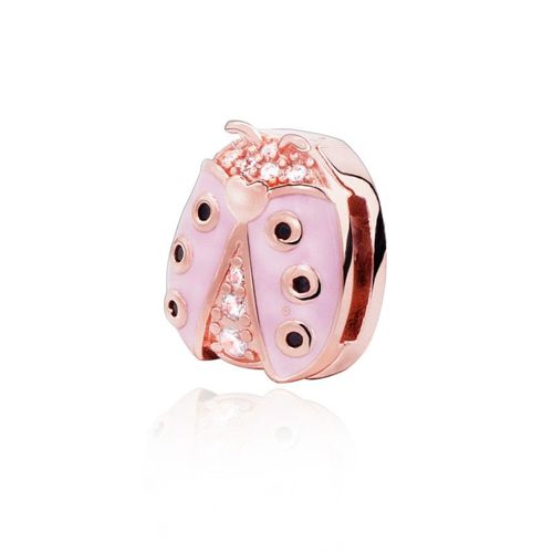 Bracelets Pandora En Argent Sterling 925 Pour Femmes, Breloque À Clip Mignon, Réfléchissant Coccinelle Rose, Bricolage, Cadeau De Bijoux Fins