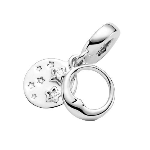 Bracelet Pandora Original En Argent Sterling 2020, Nouveau Bijou De Noël, Breloque Lune Endormie Et Étoiles, Adapté À L'hiver 925