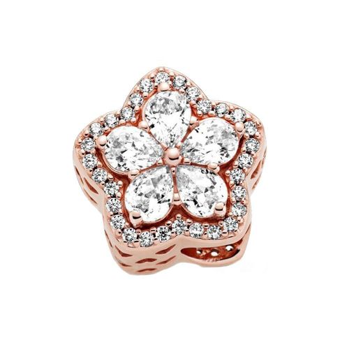 Breloque Pavée De Flocon De Neige En Argent Sterling 2020, Perles Scintillantes En Or Rose, Adapté Au Bracelet Pandora Original, Bijoux De Noël, Nouvelle Collection 925
