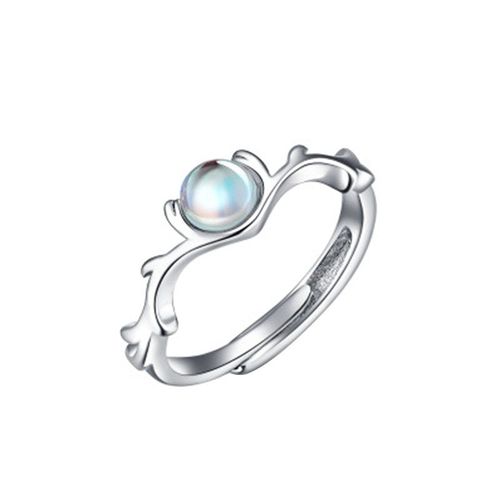 Bague De Couple En Argent Sterling 925, Pierre De Lune, Cerf, Élan, Pour Femmes Et Hommes, Bijoux De Mariage, Noël, Saint Valentin, Jz523