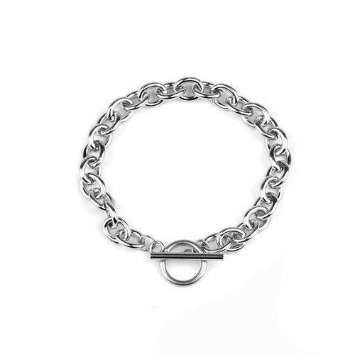 Collier Hip Hop Épais En Titane Et Acier Pour Couple, Chaîne De Pull, Clavicule, Simple, Européen Et Américain, Vente En Gros, Offre Spéciale