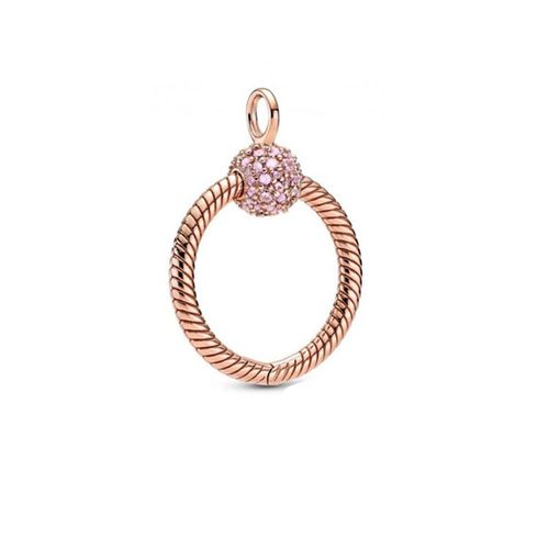 Pendentif En Argent Sterling 925, 2020, Nouveauté, Automne Rose Or, Petit Pavé O, Breloque Originale Pour Bijoux