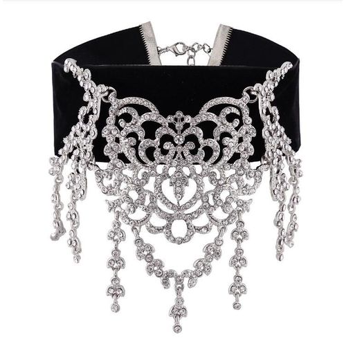 Collier Ras Du Cou En Velours Noir Pour Femmes, Marque De Luxe, Avec Strass, Nouvelle Collection 2019