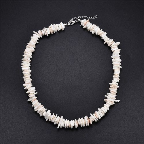 Collier Coquillage Blanc Naturel Pour Femmes Et Hommes, Collier Ras Du Cou, Nouvelle Mode, Offre Spéciale
