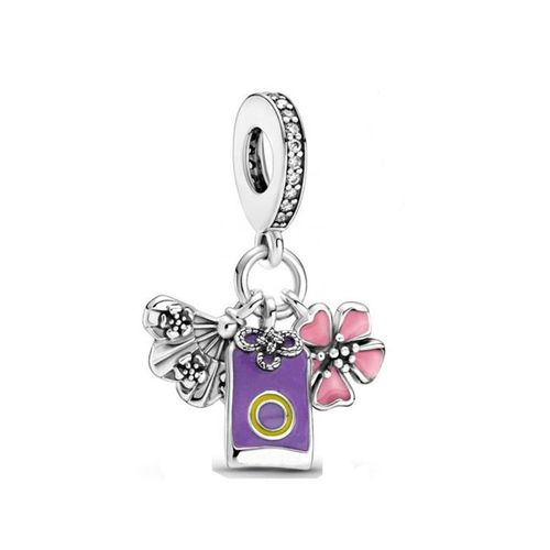Breloques Classiques En Argent Sterling 925 Pour Femmes, Breloques En Forme De C¿Ur Violet, Arc En Ciel, Adaptées Aux Bracelets Pandora Originaux, Bricolage De Bijoux, Cadeau