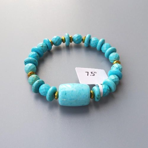 Bracelet En Hématite Turquoise Pour Femmes Et Hommes, Bijoux À La Mode, Livraison Directe
