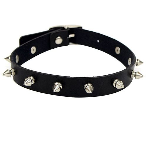 Collier Ras Du Cou En Cuir Pu Pour Femmes, Noir, Punk, Rond, Rivet, Collier Clouté, Festival, Filles, Bijoux Gothiques Grunge