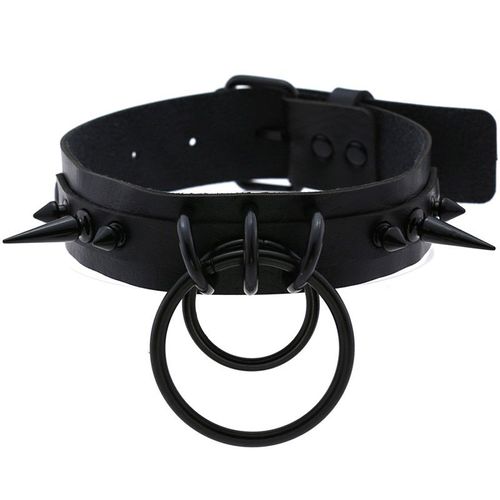 Collier En Cuir Pu Pour Femmes, Gothique, Rose, Punk, Rivet, Tour De Cou, Ceinture, Bijoux Sexy, Fête, Club