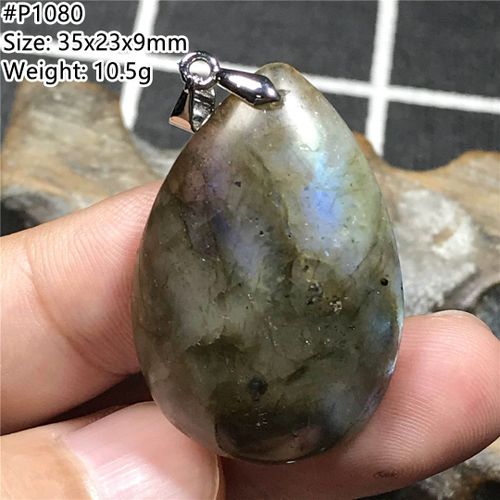 Pendentif En Labradorite Naturelle Pour Femmes Et Hommes, Bijoux, Cadeau De Guérison, Cristal, Argent, Perles, Jaune, Pierre Précieuse Bleue Claire, Aaaaa
