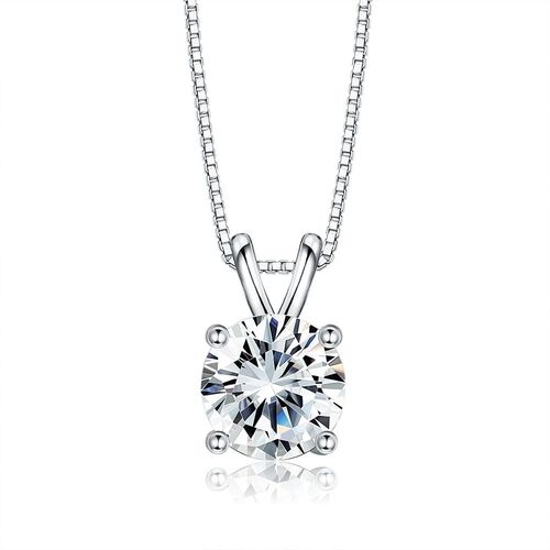 Collier Avec Pendentif En Argent Sterling 925 5a Pour Femme, Bijou Fin, Romantique, En Zircon Transparent, Pour Anniversaire