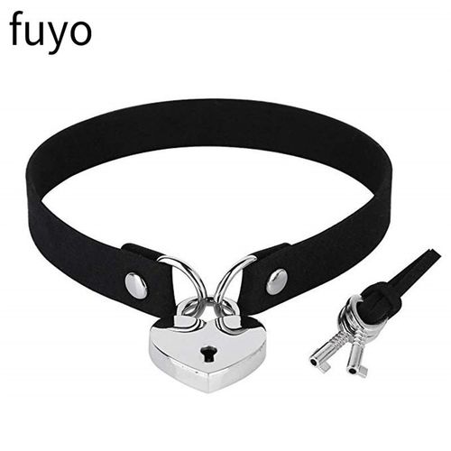 Collier En Cuir Style Harajuku, Ras Du Cou, Punk, Gothique, Fait À La Main, Serrure, Chaînes À Pendentif, 2021