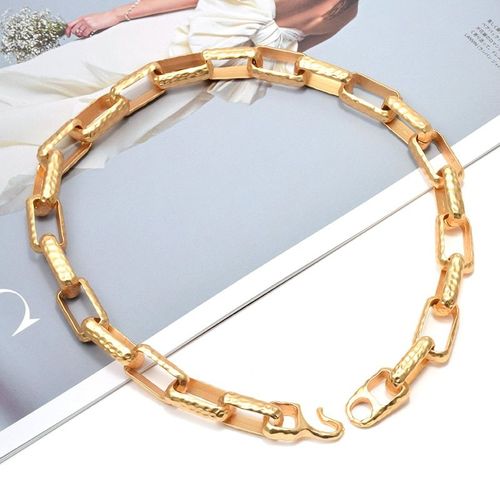 Colliers En Métal Doré Pour Femmes, Accessoires, Bijoux Fins, Cadeau De Noël, Vente En Gros