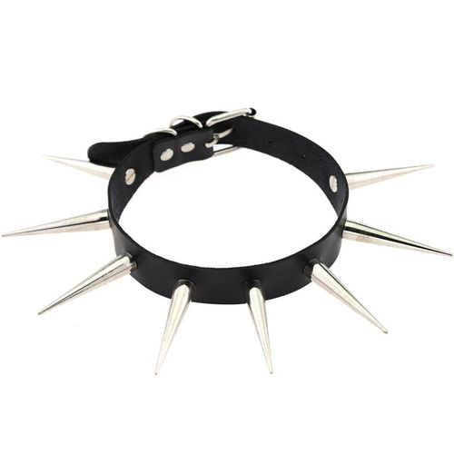 Collier Ras Du Cou En Cuir Pu Pour Hommes Et Femmes, Punk, Gothique, Long, À Pointes, Rivets, Bijoux Gothiques