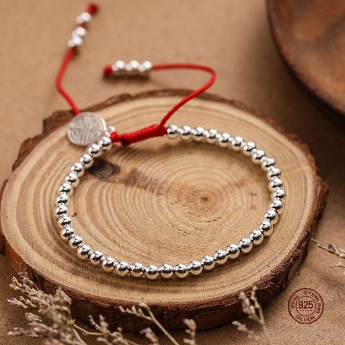 Bracelet En Argent Sterling S925 Pour Hommes Et Femmes, Corde Rouge Porte Bonheur, Livraison Gratuite, Meilleur Cadeau Pour Filles