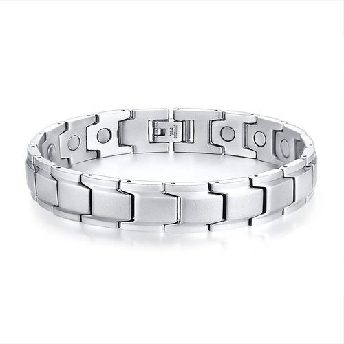 Bracelets Magnétiques En Acier Inoxydable Pour Hommes Et Femmes, Bijoux Unisexe, Couleur Argent, Or, Rose, Thérapie, Guérison