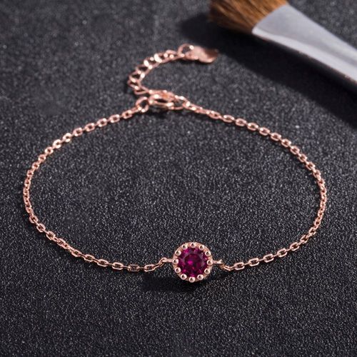 Bracelets De Luxe En Argent Sterling 100% Pour Femmes Et Filles, Bijoux Fins En Zircon Rouge Étincelant, Caténaire À Main, Cadeau Idéal, 925