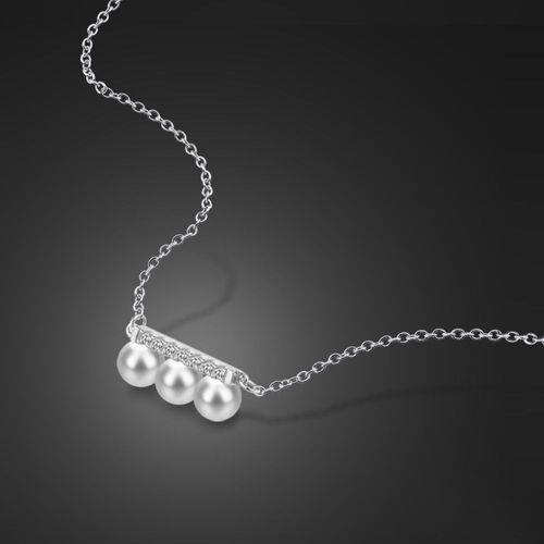 Collier De Perles En Argent Sterling 100% 925 Pour Femmes, Ras Du Cou, Or Rose, Accessoires, À La Mode, Cadeau