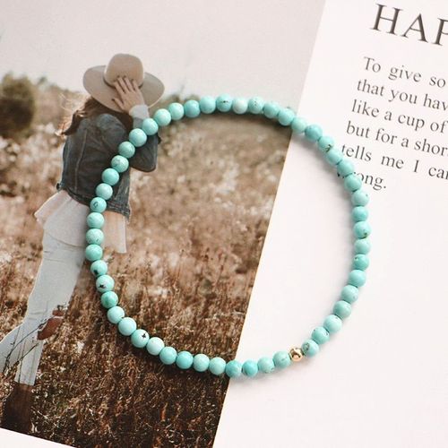 Bracelet Extensible Turquoise, Argent Sterling 925, Couleur Or, Aide À La Négative, Livraison Directe