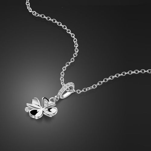 Collier Avec Pendentif Trèfle En Argent Sterling 100% Et Or Rose Pour Femme, Bijoux Exquis, À La Mode, Cadeau, Vente En Gros, 925